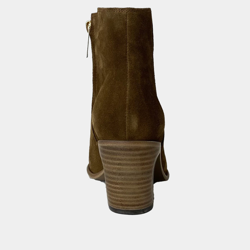 Boots Free Lance Dusty 65 - Cuir Velours Camel Siena