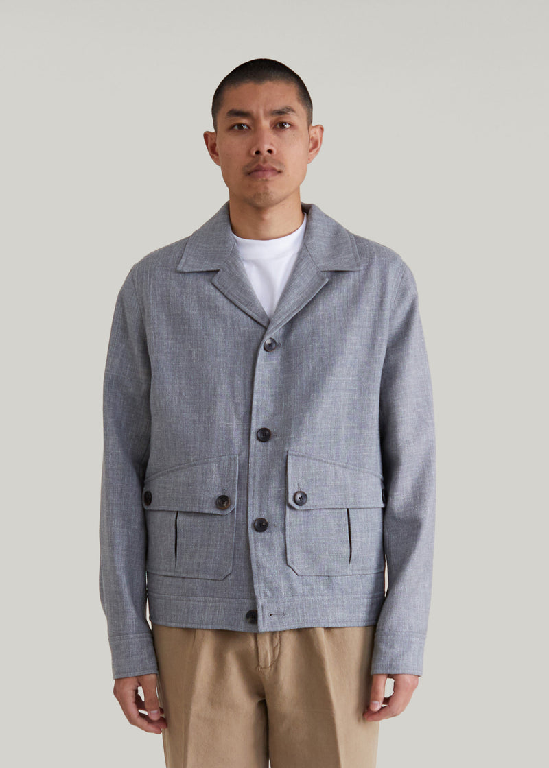 Blouson Alserio gris-bleu - 1