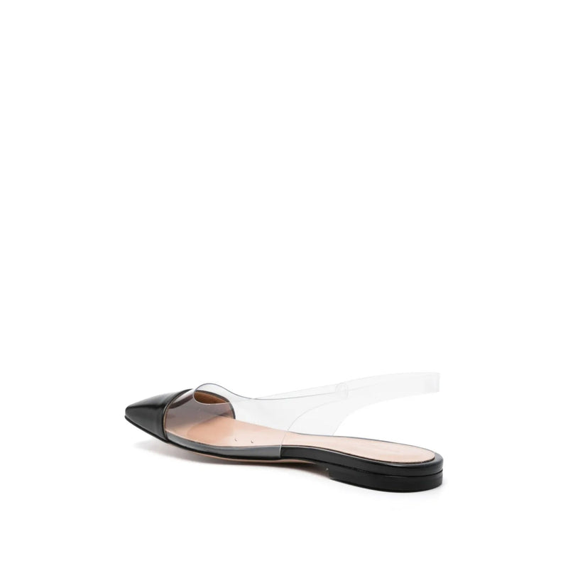 Ballerines - Gianvito Rossi Plexi Slingback Flats - Black