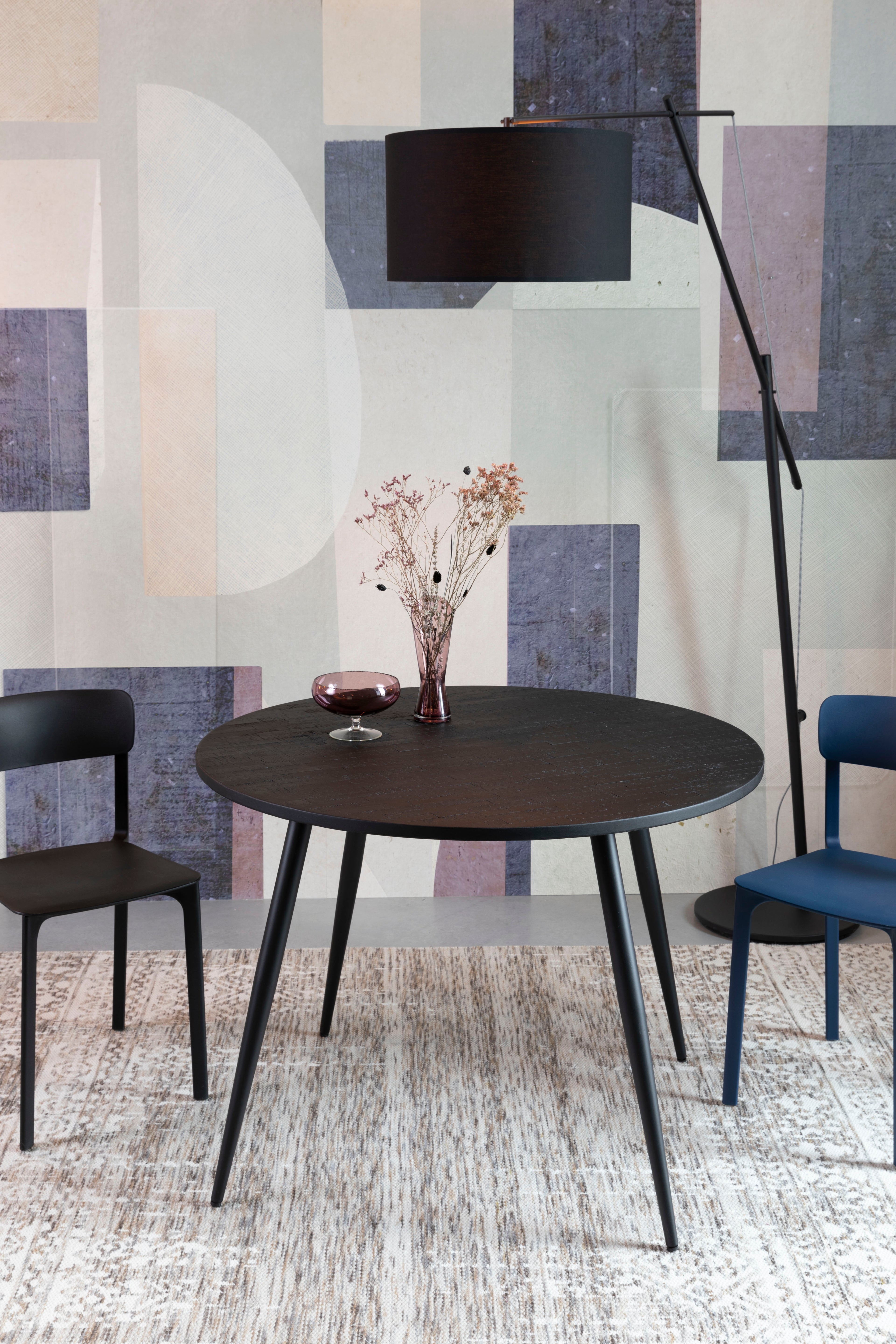 Mo 110' - Dining Room Table - Teak - Black