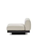 Rudolph - Banc 1 Place D'intérieur - Aluminium, Bois Et Tissu D'ameublement - Bone Noir