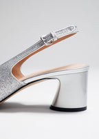Zapatos de tacón Hasel con tacón cuadrado - Plata