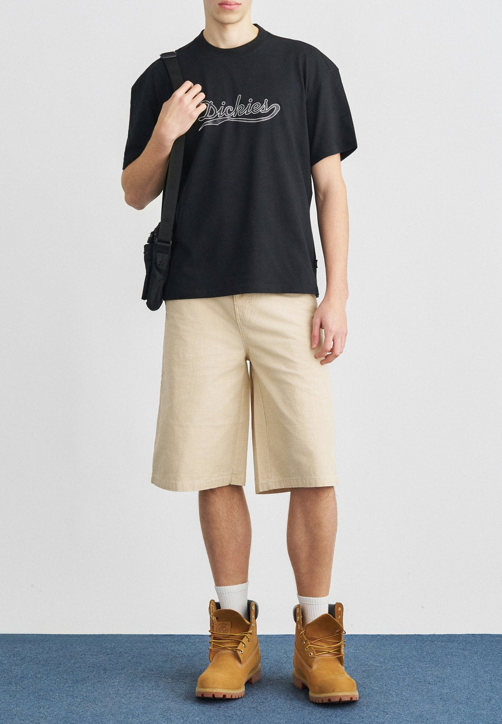 Camiseta de peso medio Loose Wave - Black