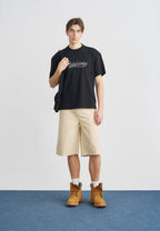 Camiseta de peso medio Loose Wave - Black