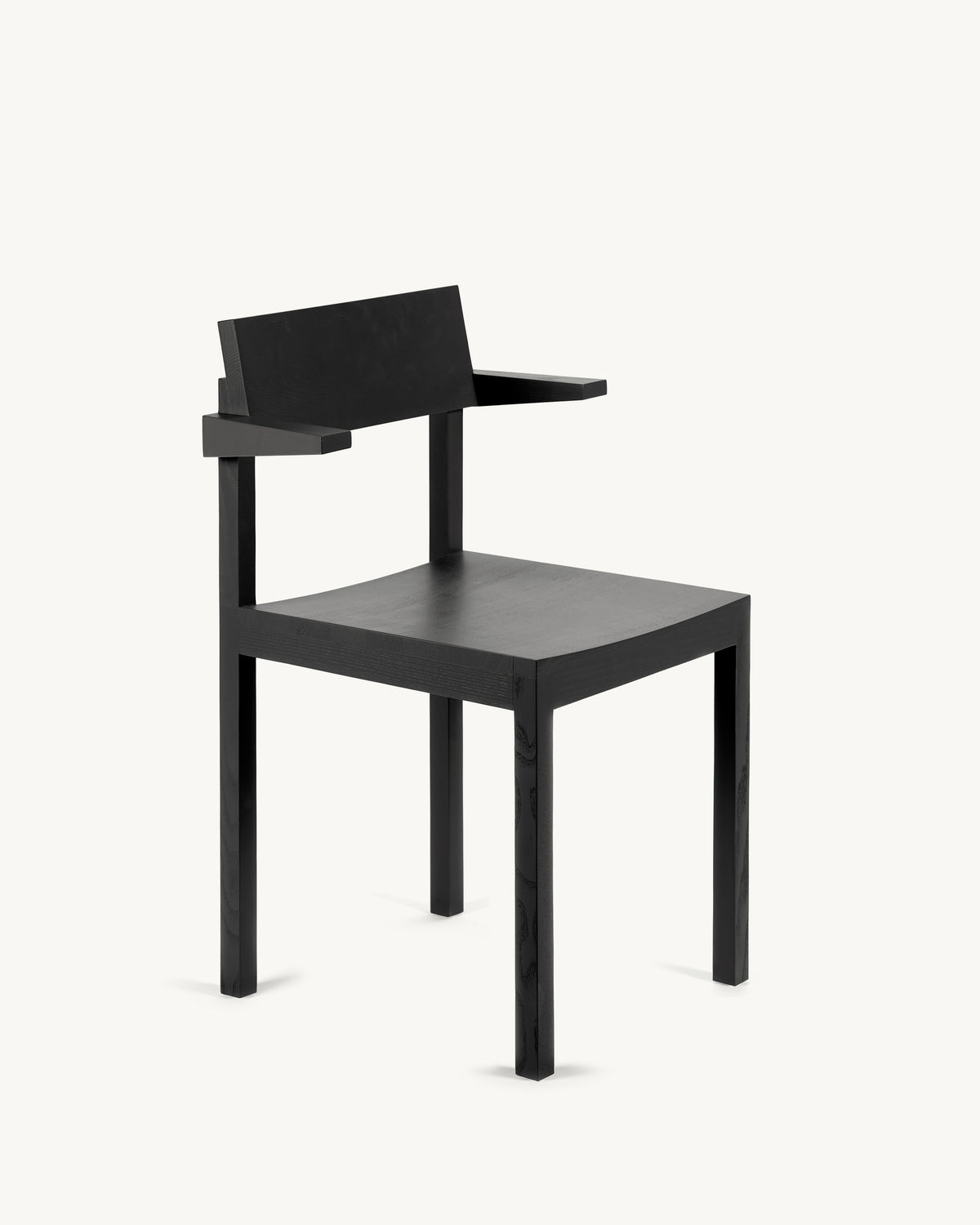 Silent - Chaise À Accoudoirs - Frêne - Coal