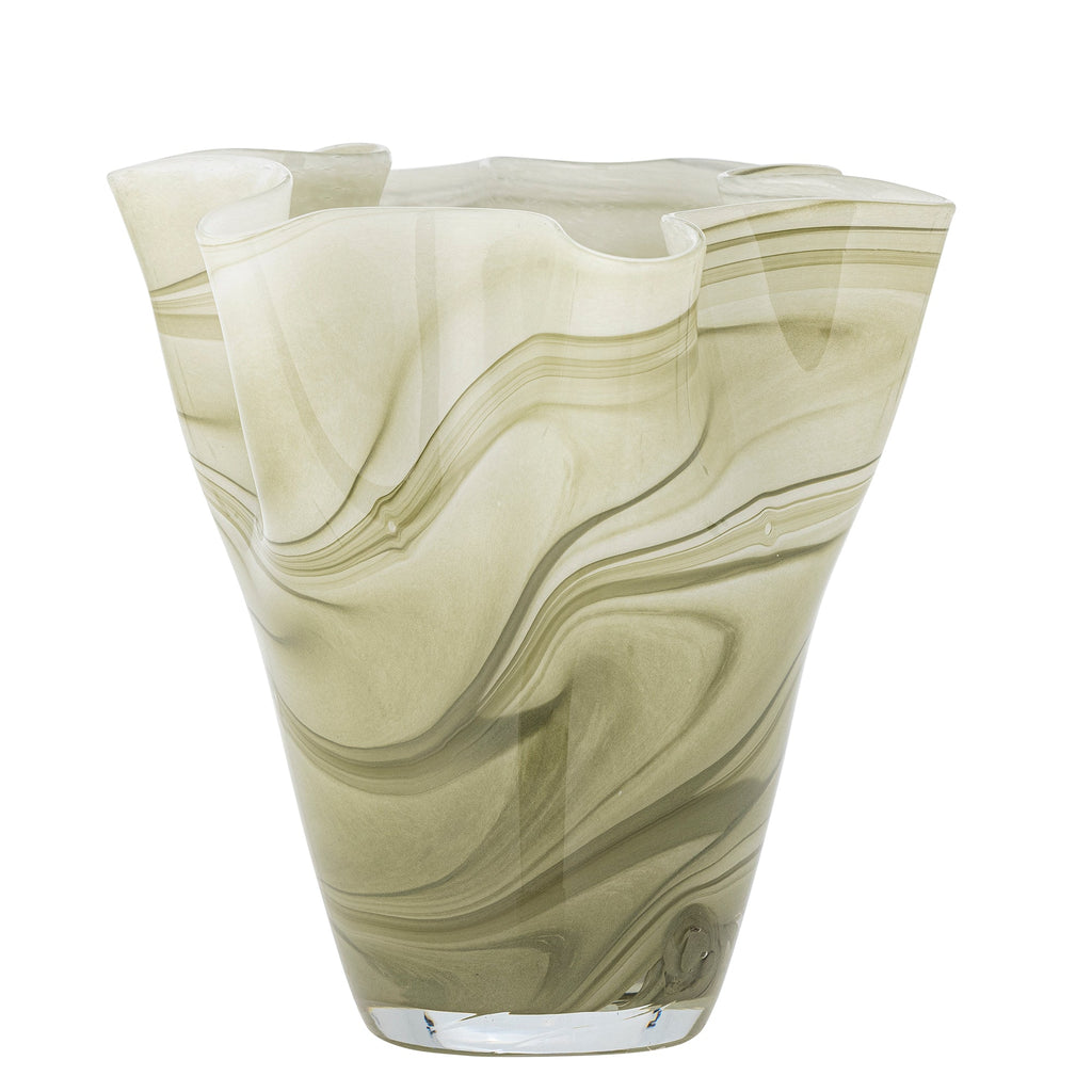 Toryn - Set of 2 Vases - Green - Glass