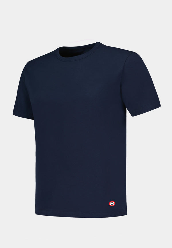 Bawełniany T-shirt z krótkim rękawem Formidable - Granatowy