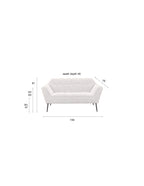 Kate Bouclé - 2-Seater Sofa - Fabric - Beige
