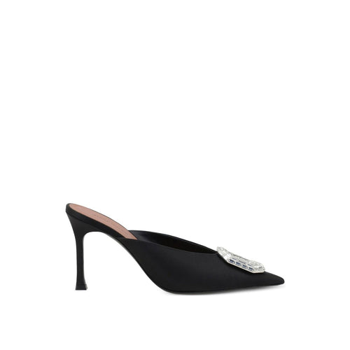 Mules - Amina Muaddi Camelia 90 - Black