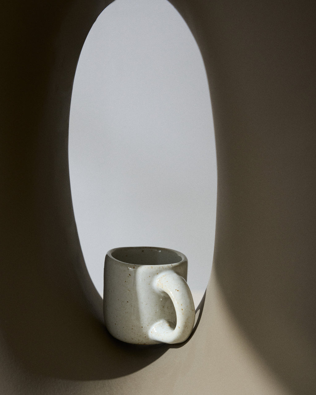 Out Of Lines - Lot De 2 Tasses À Expresso - Grès - Blanc Cassé