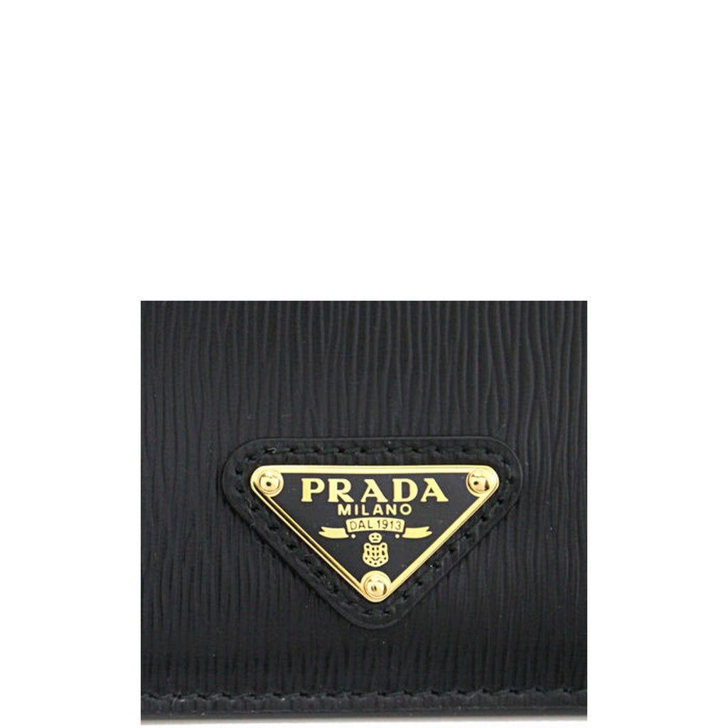 Prada - Tarjetero de piel - Mujeres - Negro
