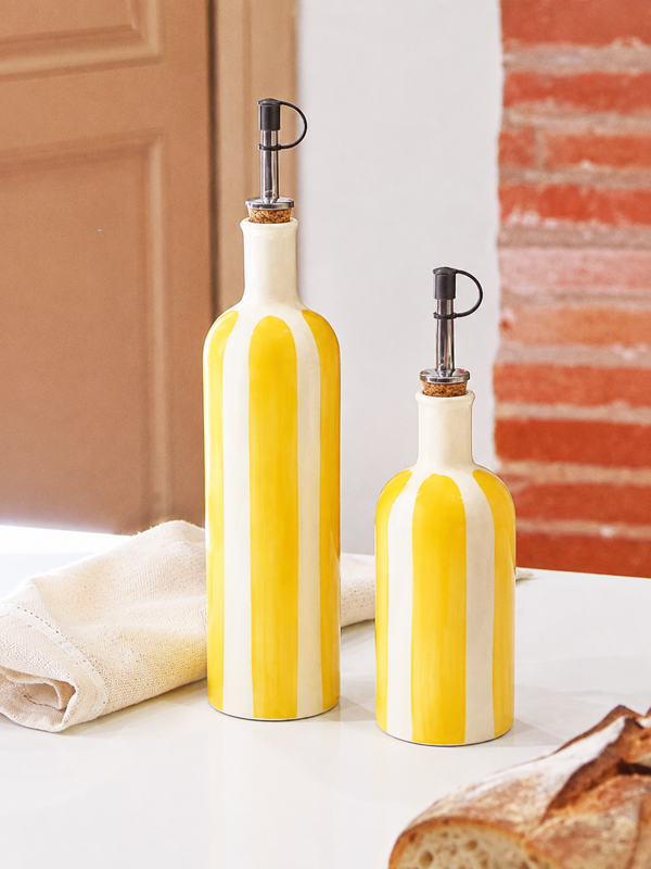 Pequeña botella de aceite - Amarillo Linhas