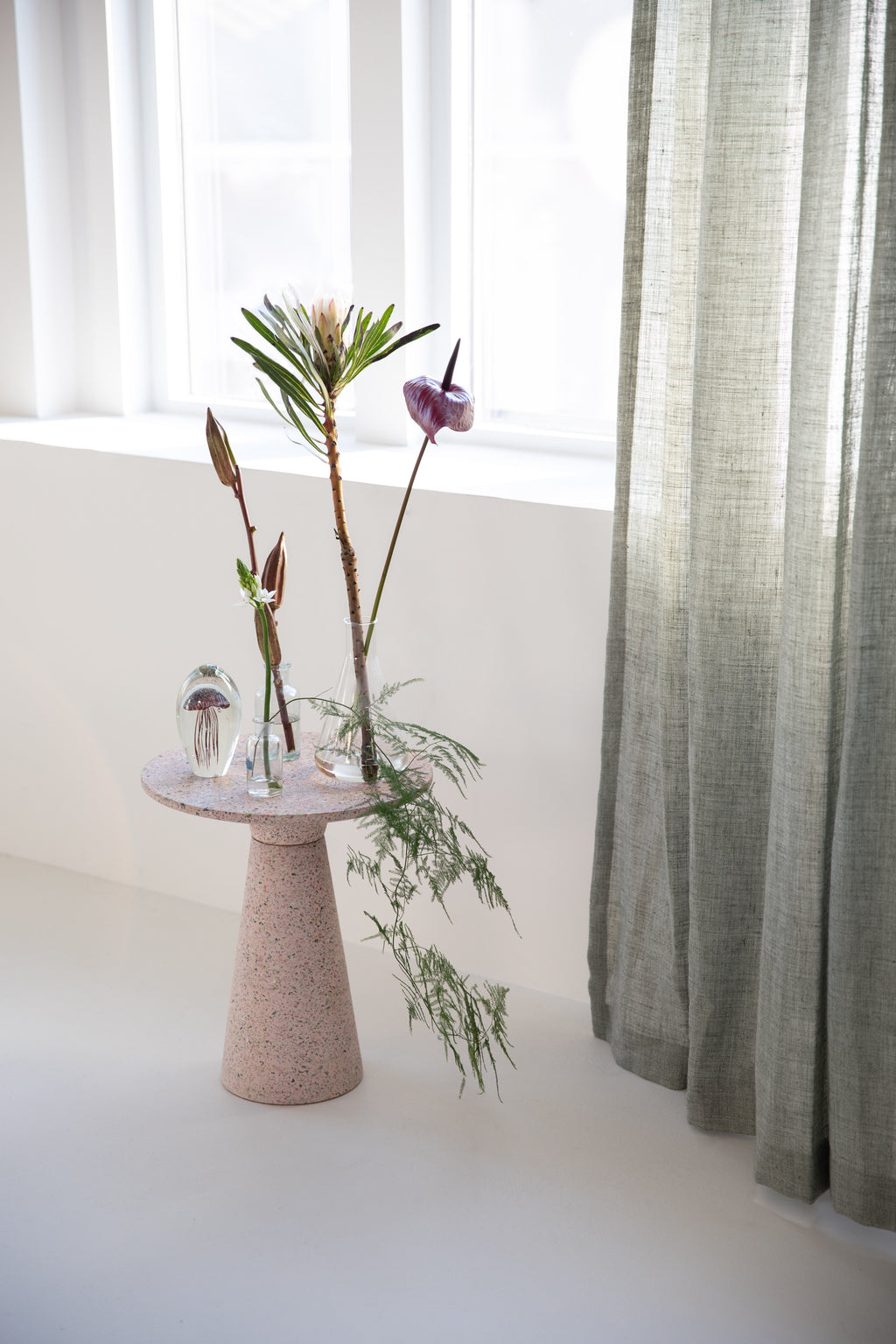 Victoria - Table D'Appoint - Terrazzo - Rose