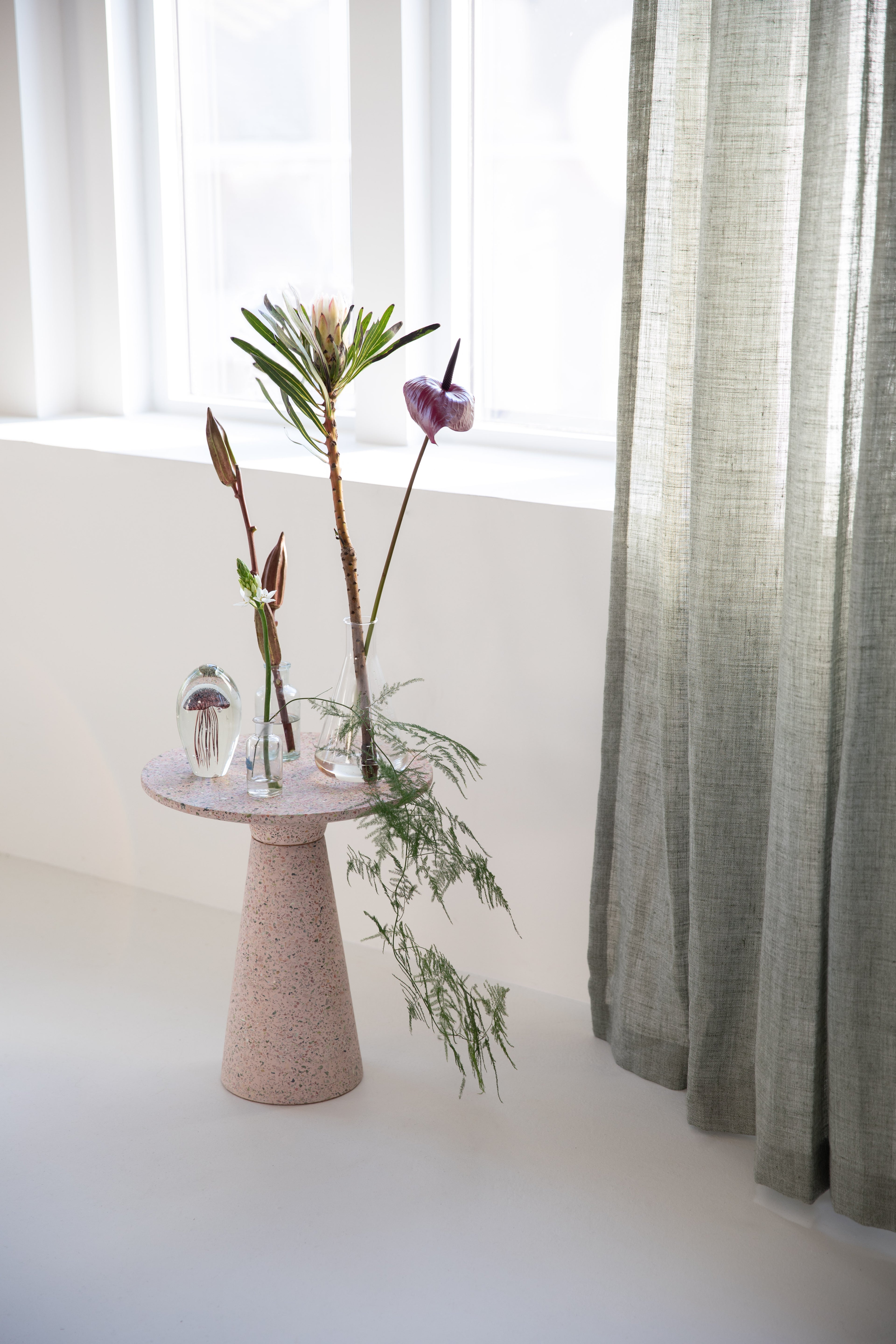Victoria - Table D'Appoint - Terrazzo - Rose