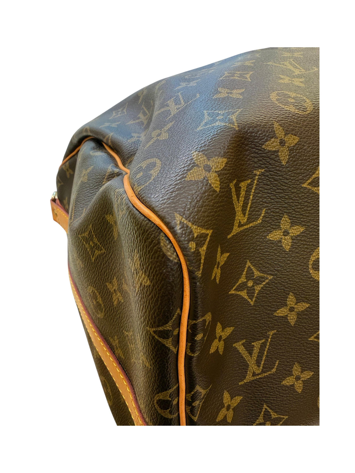 Sac À Main Louis Vuitton Keepall Bandoulière 45 Toile - Marron
