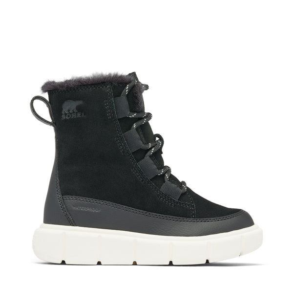 Sorel Explorer™ III Lace vandtætte støvler - Black & Sea Salt - Junior