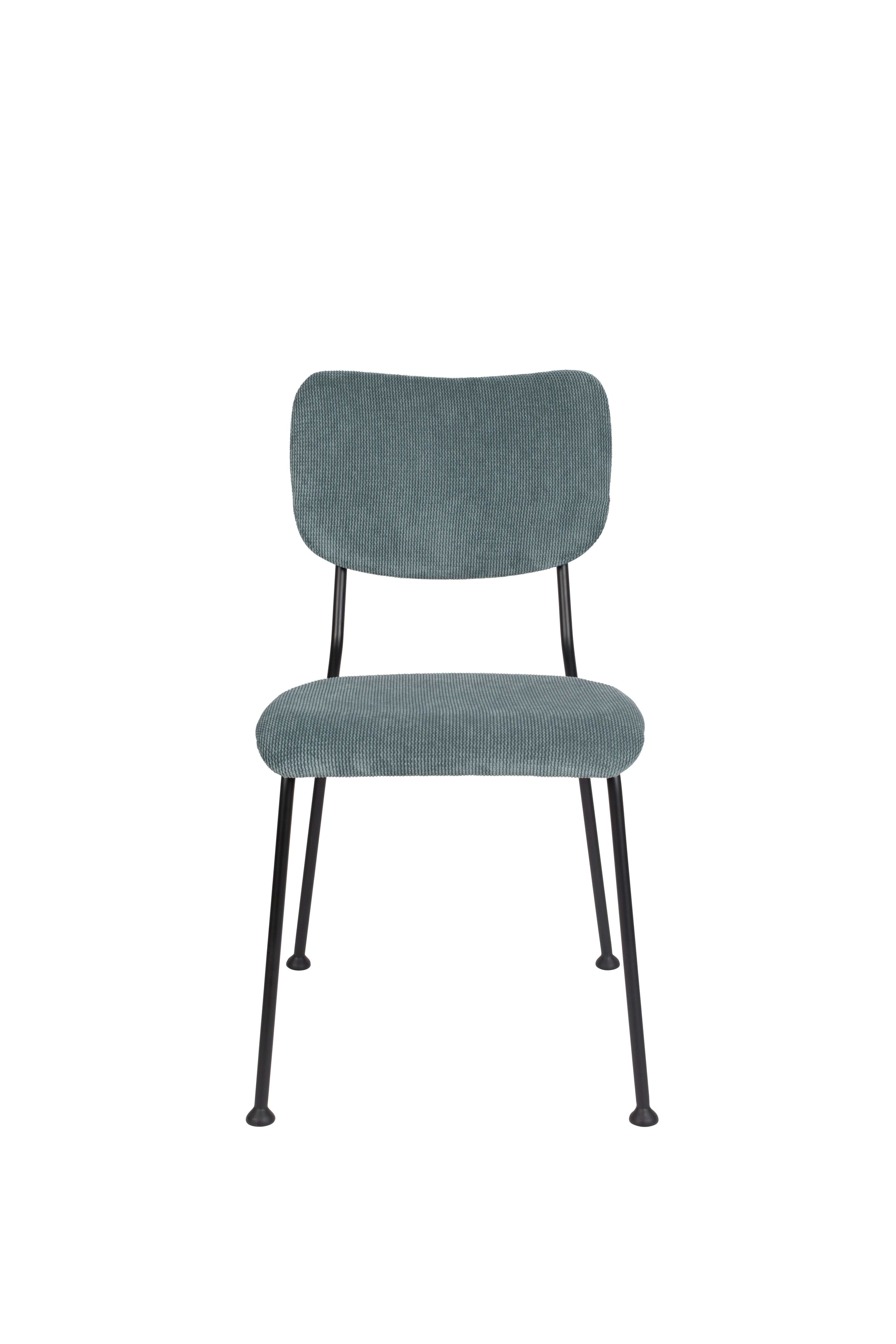 Benson - Chaise De Salle À Manger - Tissu - Gris/Bleu