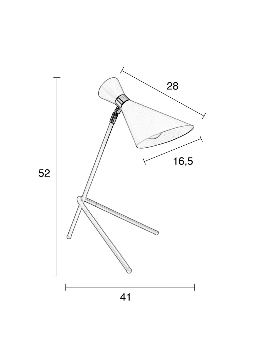 Shady - Desk Lamp - Metal - White