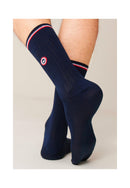 Chaussettes Mi-Hautes Bleu Marine En Fil D'Écosse - Nessy Marine