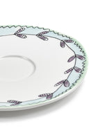 Midnight Flowers - Lot De 2 Soucoupes Pour Tasse À Café Haute - Porcelaine Bone China - Blossom Milk