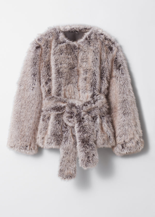 Veste St Malou En Fourrure - Beige