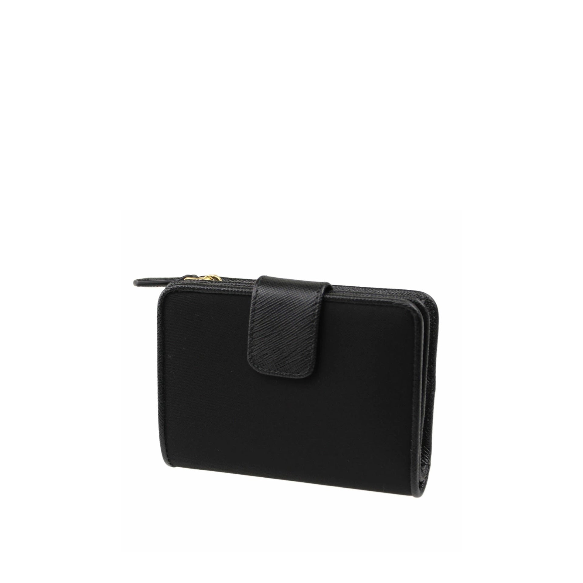 Prada - Portefeuille Nylon And Leather - Femme - Black