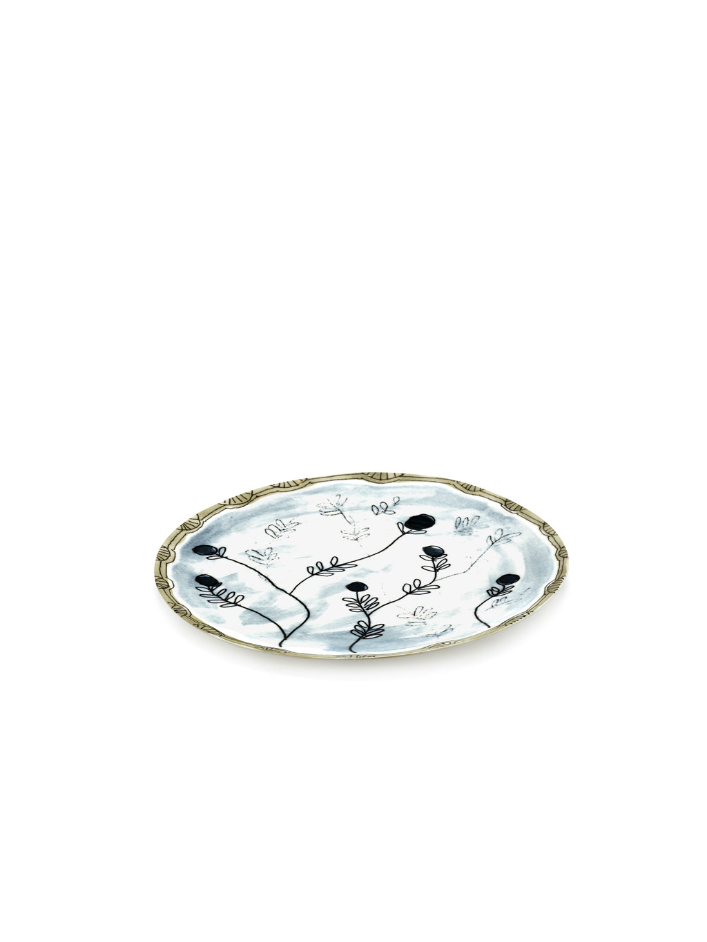 Midnight Flowers - Lot De 2 Assiettes - M - Porcelaine Bone China - Mirtillo Tea