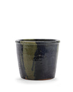 Glazed Shades - Pot De Fleurs - L - Terre Cuite - Bleu Gris