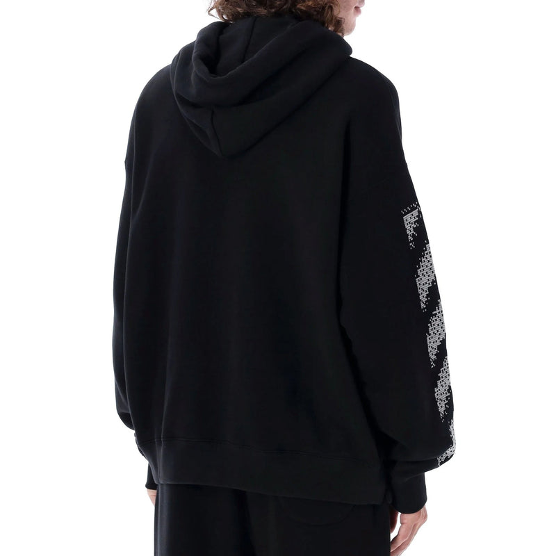 Sweatshirt Off-White Pixel Diag Skate Hooded - Black - Homme