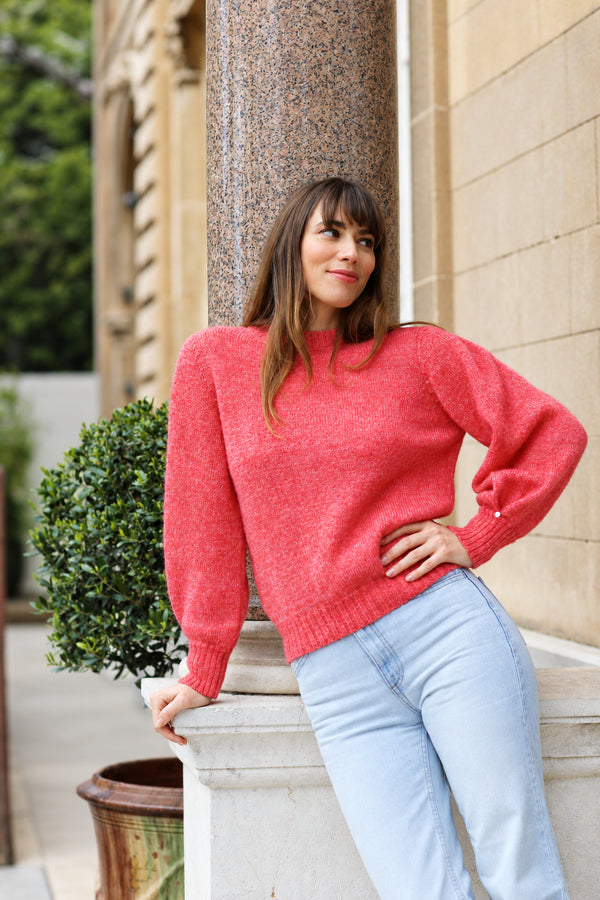 Pull Alix Mohair Chiné Capucine