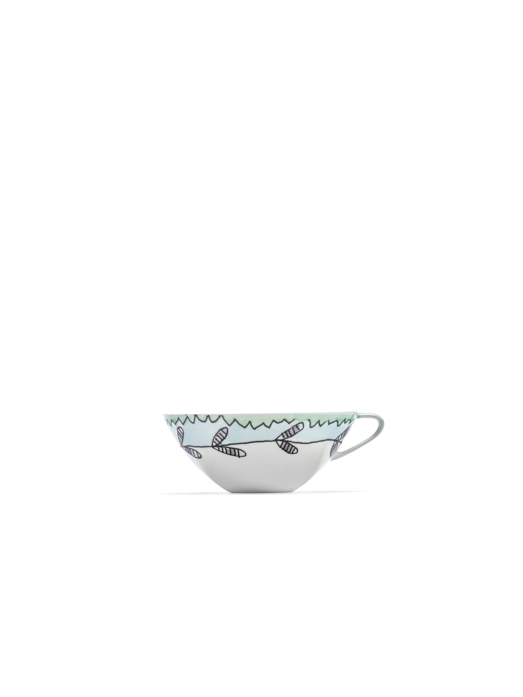 Midnight Flowers - Lot De 2 Tasses À Café Basses - Porcelaine Bone China - Blossom Milk