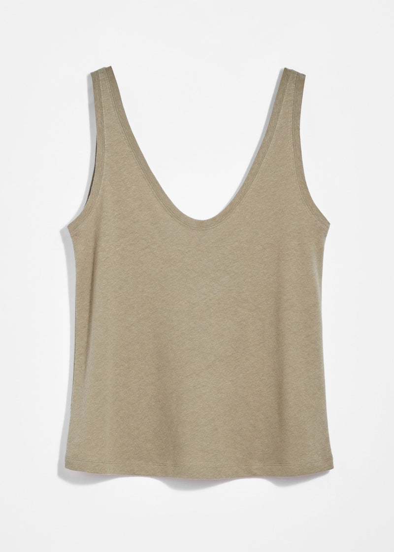 Top Pa Dino Linen Tank - Beige - Women