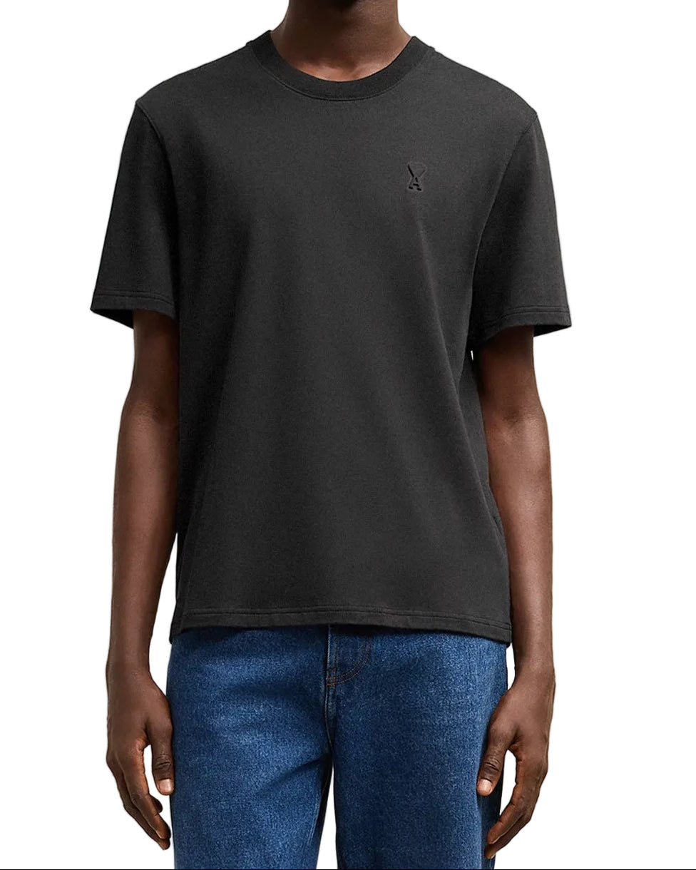 Ami Paris - Camiseta 3D pequeña Ami de Coeur – Negro