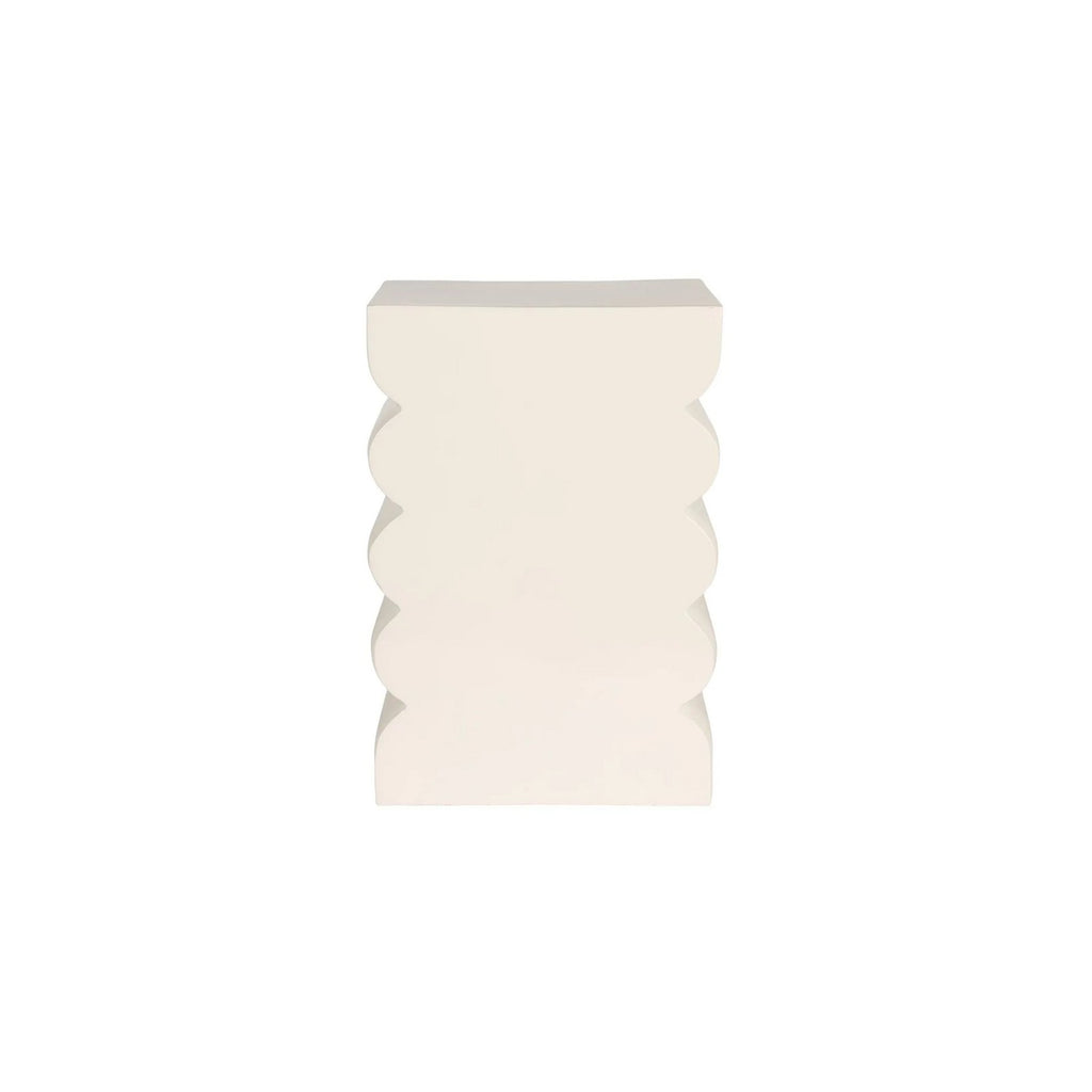 Curves - Side Table - Aluminum - Glossy Beige