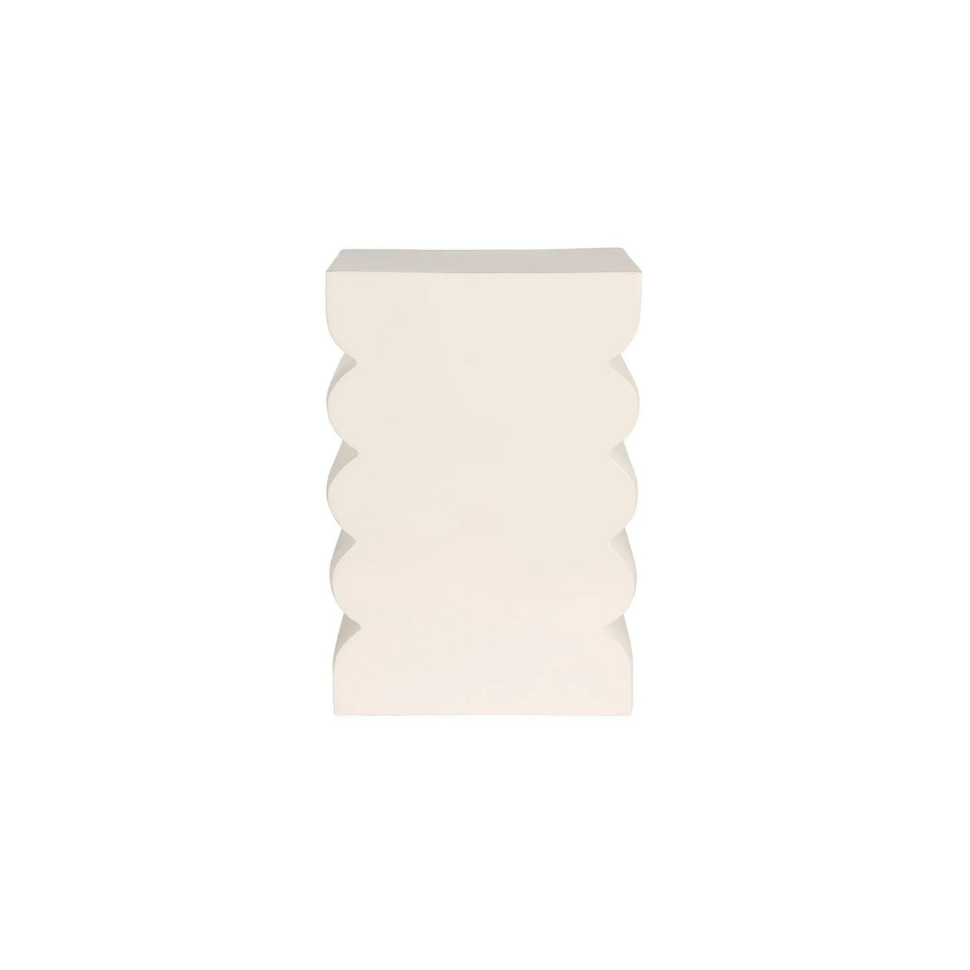 Curves - Side Table - Aluminum - Glossy Beige