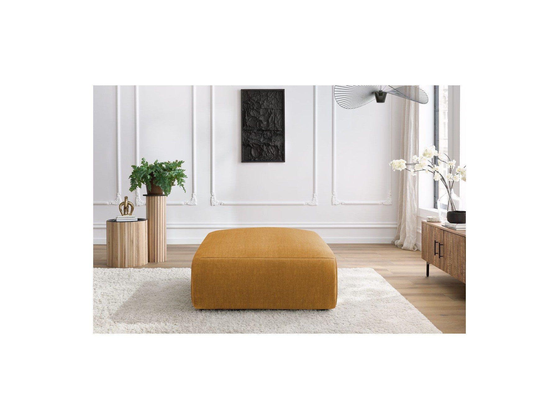 Jeanne - Grand Pouf - Tissu Velours