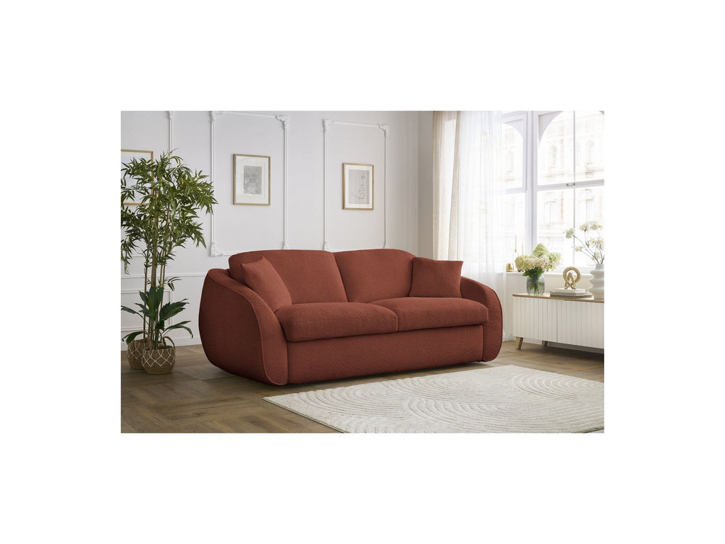 Cezanne - Straight Sofa Bed with Express Opening - Bouclé Fabric
