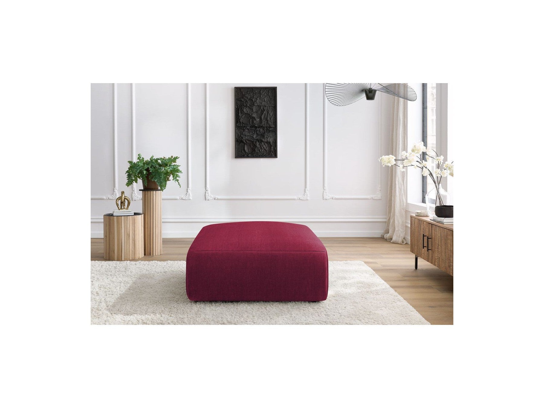 Jeanne - Grand Pouf - Tissu Velours