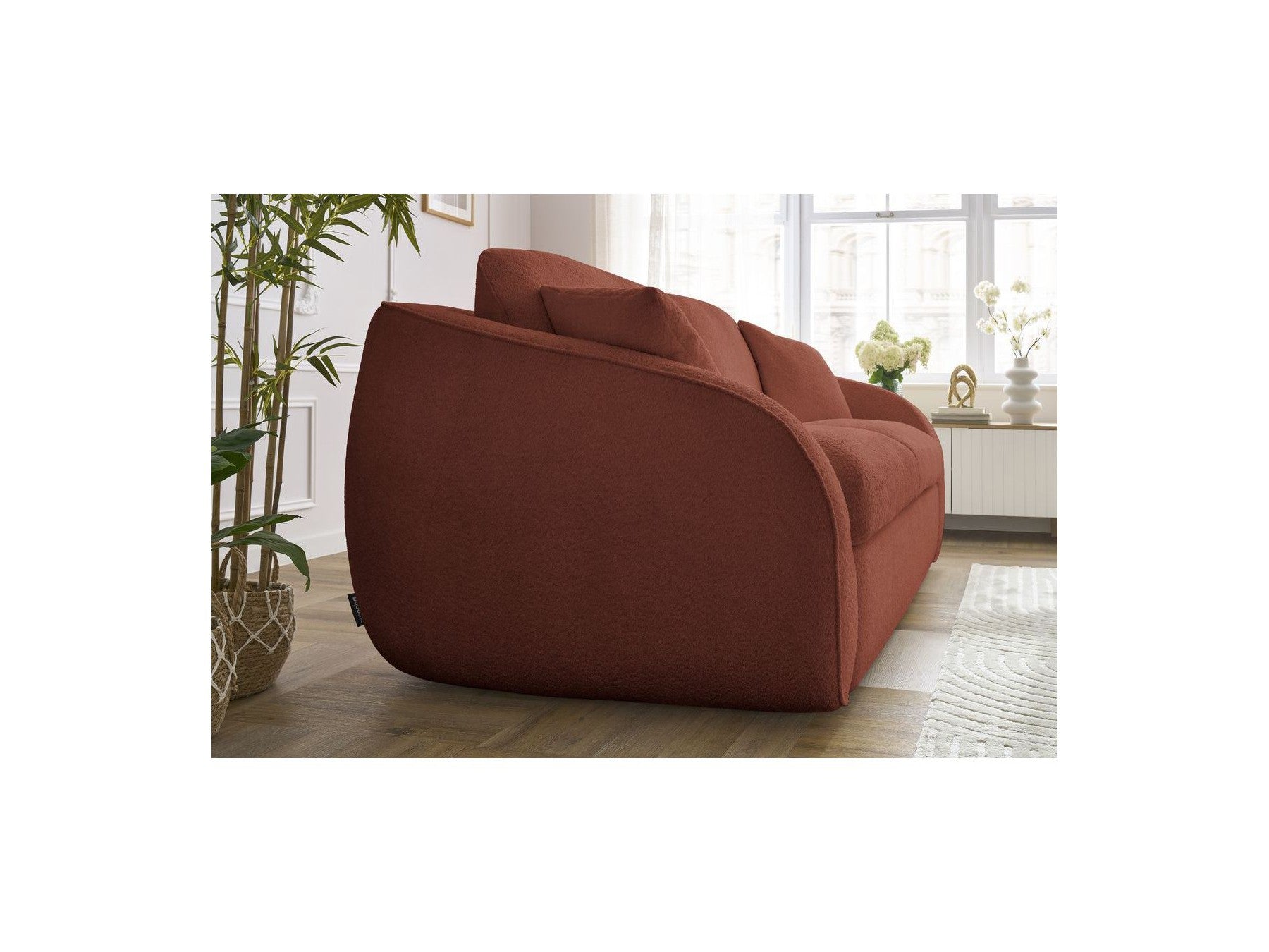 Cezanne - Straight Sofa Bed with Express Opening - Bouclé Fabric