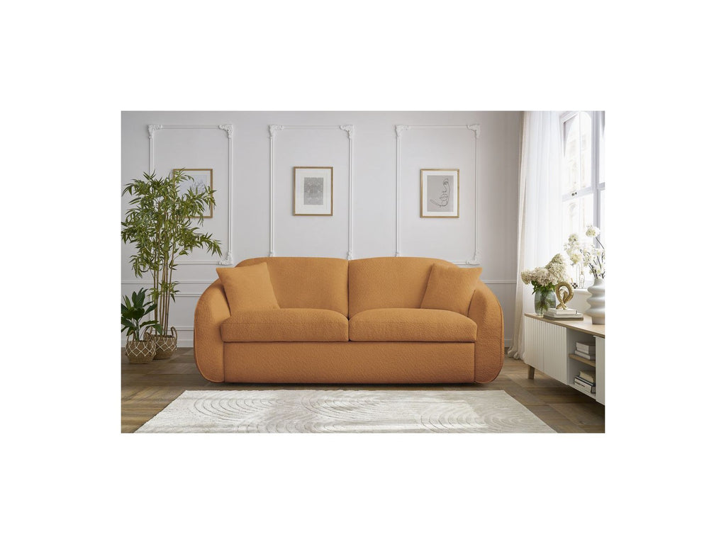 Cezanne - Straight Sofa Bed with Express Opening - Bouclé Fabric