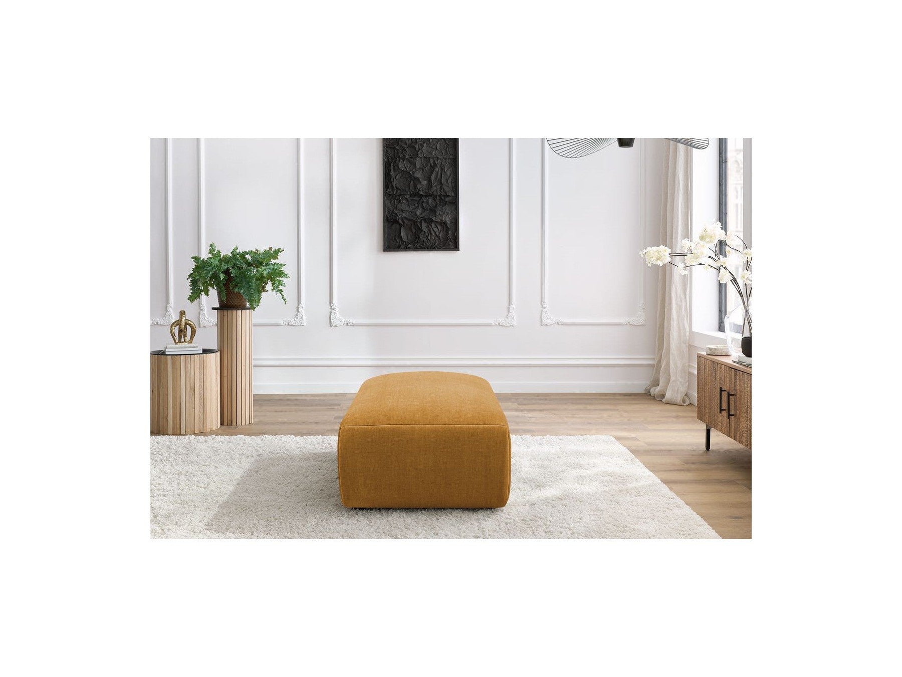 Jeanne - Petit Pouf - Tissu Velours