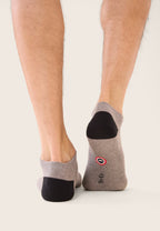 Pack of 2 Cotton Trainer Socks - Charcoal Grey Black