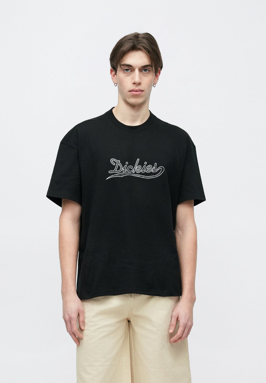Camiseta de peso medio Loose Wave - Black