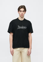 Camiseta de peso medio Loose Wave - Black