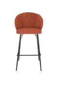 Joa - Bar & Counter Stool - Polyester - Terracotta/Brown