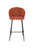 Joa - Bar & Counter Stool - Polyester - Terracotta/Brown
