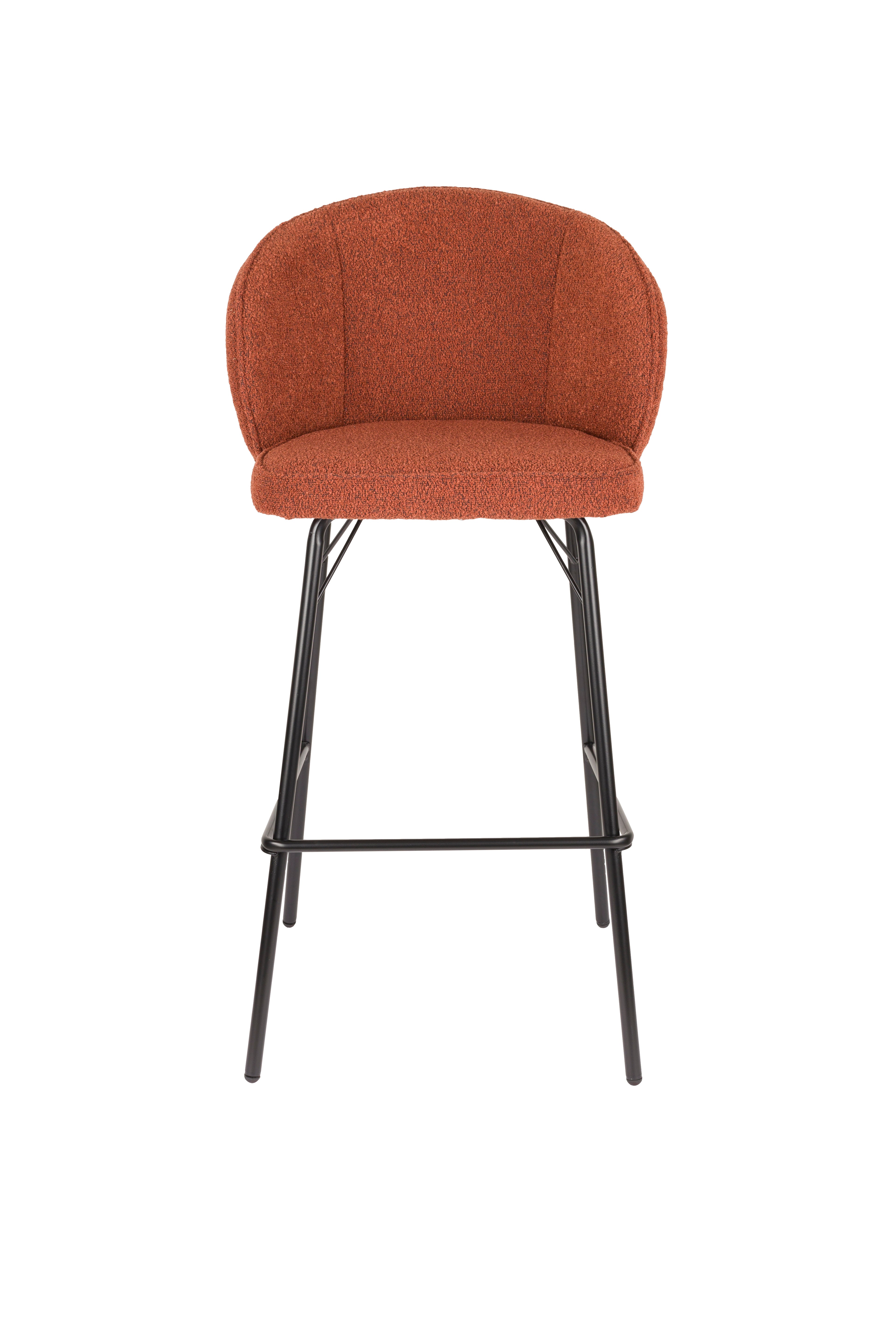 Joa - Bar & Counter Stool - Polyester - Terracotta/Brown