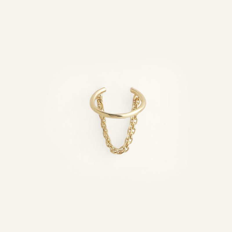 Earcuff bague d'oreille sans perçage femme plaqué or