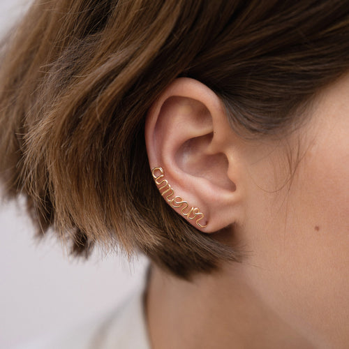 Ear Cuff Original amour initiale gold filled 14k Atelier Paulin