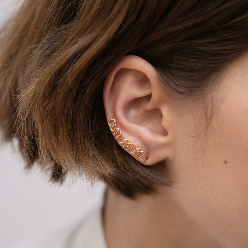 Ear Cuff Original amour initiale gold filled 14k Atelier Paulin